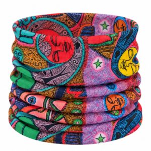 Haarband Multifunctioneel 45x25cm - Ibiza Print - Roze Multicolor