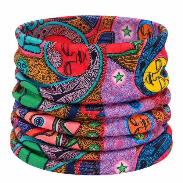 haarband-multifunctioneel-Ibiza-print-roze-multicolor-van-Haarsoires Haarband Multifunctioneel 45x25cm - Ibiza Print - Roze Multicolor