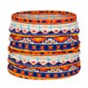 haarband-multifunctioneel-Ibizaprint-multicolor-van-Haarsoires Haarband Multifunctioneel 45x25cm - Ibizaprint - Oranje Blauw