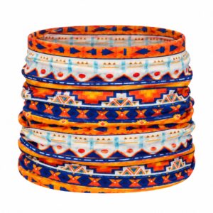 Haarband Multifunctioneel 45x25cm - Ibizaprint - Oranje Blauw