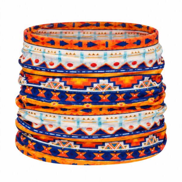 haarband-multifunctioneel-Ibizaprint-multicolor-van-Haarsoires Haarband Multifunctioneel 45x25cm - Ibizaprint - Oranje Blauw