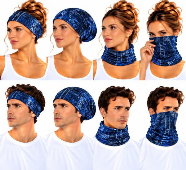 Haarband Multifunctioneel 45x25cm - Autoprint - Blauw