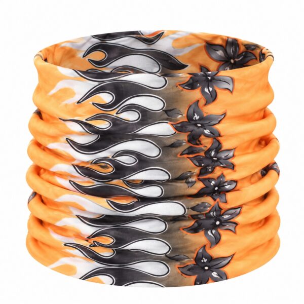 haarband-multifunctioneel-bloemenprint-geel-van-Haarsoires Haarband Multifunctioneel 45x25cm - Bloemenprint - Geel