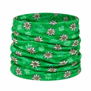 Haarband Multifunctioneel 45x25cm - Bloemenprint - Groen Wit