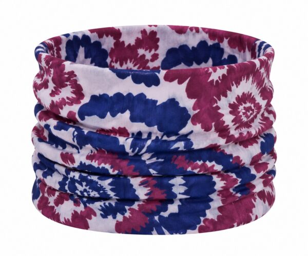 Haarband Multifunctioneel 45x25cm - Bloemenprint - Paars