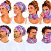 Haarband Multifunctioneel 45x25cm - Blokkenprint - Multicolor