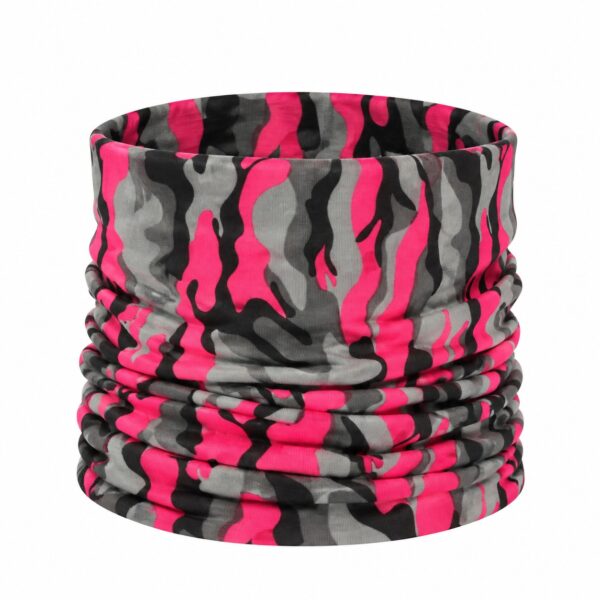 haarband-multifunctioneel-camouflage-print-grijs-zwart-roze-van-Haarsoires Haarband Multifunctioneel 45x25cm - Camouflage - Roze Zwart Grijs