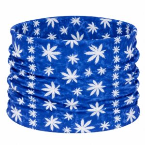 haarband-multifunctioneel-cannabisprint-blauw-van-Haarsoires Haarband Multifunctioneel 45x25cm - Cannabisprint - Blauw