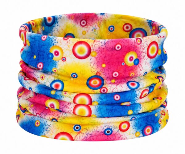 Haarband Multifunctioneel 45x25cm - Cirkelprint - Multicolor