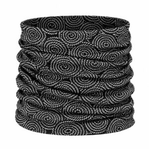 Haarband Multifunctioneel 45x25cm - Cirkelprint - Zwart