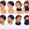 Haarband Multifunctioneel 45x25cm - Effen - Donkerblauw