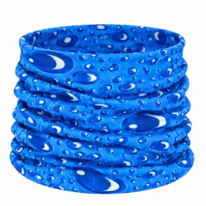 Haarband Multifunctioneel 45x25cm - Druppelprint - Blauw