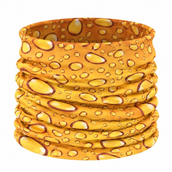 haarband-multifunctioneel-druppelprint-geel-van-Haarsoires Haarband Multifunctioneel 45x25cm - Druppelprint - Geel