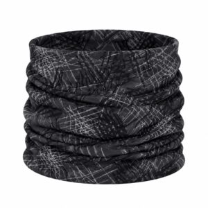 Haarband Multifunctioneel 45x25cm - Grafische Print - Grijs Zwart