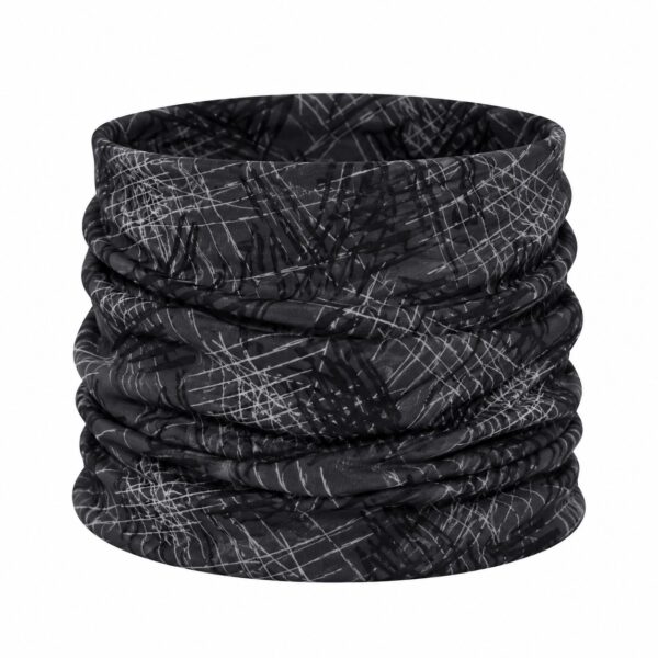 haarband-multifunctioneel-geometrische-print-grijs-zwart-van-Haarsoires Haarband Multifunctioneel 45x25cm - Grafische Print - Grijs Zwart