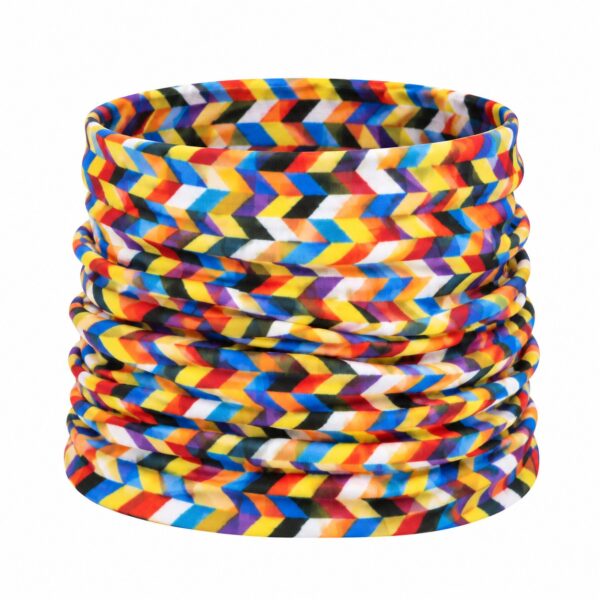 haarband-multifunctioneel-geometrische-print-multicolor-van-Haarsoires Haarband Multifunctioneel 45x25cm - Geometrische Print - Multicolor