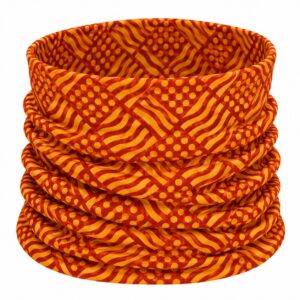 Haarband Multifunctioneel 45x25cm - Grafische Print - Oranje Bruin