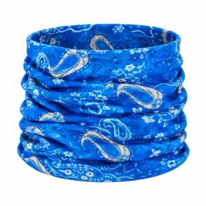 Haarband Multifunctioneel 45x25cm - Paisleyprint - Blauw