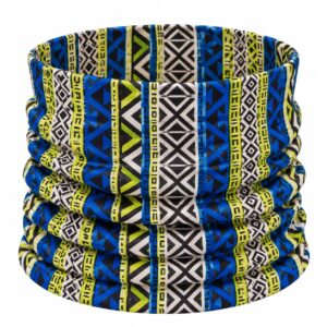 Haarband Multifunctioneel 45x25cm - Ibiza Print - Blauw Geel