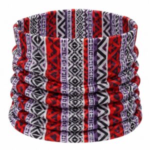 Haarband Multifunctioneel 45x25cm - Ibiza Print - Rood Wit