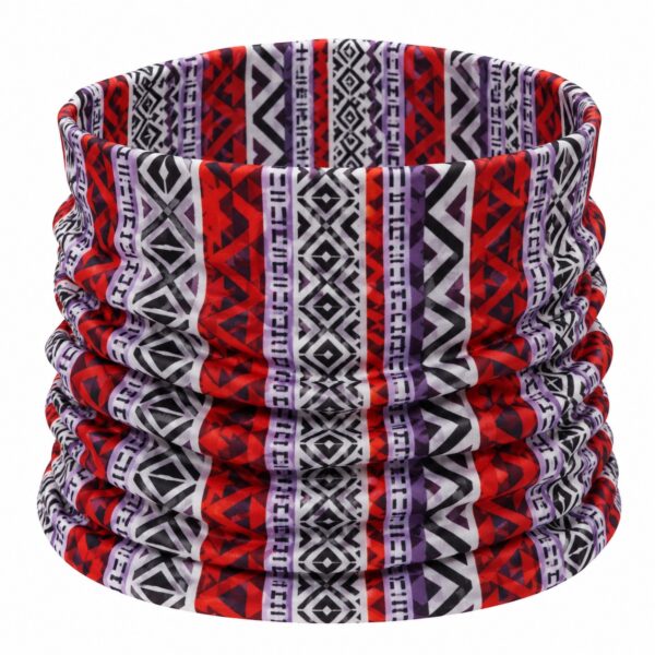 haarband-multifunctioneel-print-rood-van-Haarsoires Haarband Multifunctioneel 45x25cm - Ibiza Print - Rood Wit