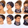 Haarband Multifunctioneel 45x25cm - Dag van de doden - Zwart Multicolor