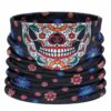 Haarband Multifunctioneel 45x25cm - Dag van de doden - Zwart Multicolor