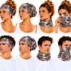 Haarband Multifunctioneel 45x25cm - Slangenprint - Grijs