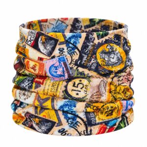 Haarband Multifunctioneel 45x25cm - Vintage Print - Geel Multicolor
