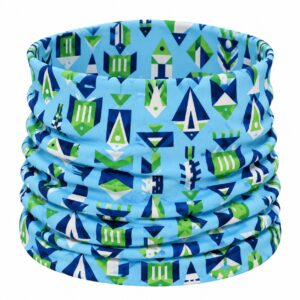 Haarband Multifunctioneel 45x25cm - Vissenprint - Blauw