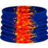 Haarband Multifunctioneel 45x25cm - Vlammenprint - Blauw Oranje