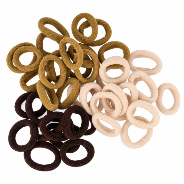haarelastieken-2cm-bruin-beige-100stuks-van-Haarsoires Haarelastiekjes Mini 2cm - Endless – Bruin Beige Creme - 100 Stuks