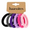 Haarelastieken - Endless - Roze Paars Grijs Zwart – 6 Stuks