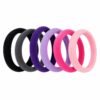 Haarelastieken - Endless - Roze Paars Grijs Zwart – 6 Stuks