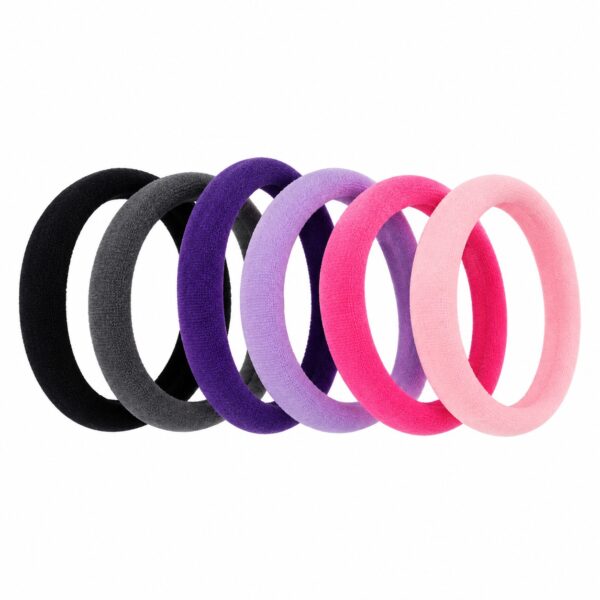 Haarelastieken - Endless - Roze Paars Grijs Zwart – 6 Stuks