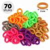 haarelastiekjes-2cm-neon-kleuren-multicolor-70stuks-van-Haarsoires Haarelastiekjes Mini 2cm - Endless - Streepprint - Multicolor - 70 Stuks