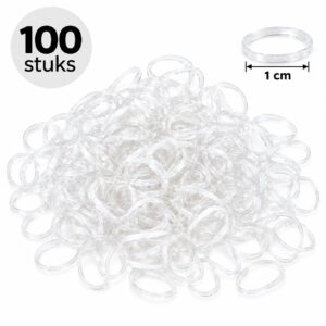 haarelastiekjes-mini-1cm-transparant-100stuks-van-Haarsoires Haarelastiekjes Mini - 1cm - Transparant - 100 Stuks
