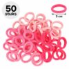 Haarelastiekjes Mini 3cm - Endless - Roze - 50 Stuks