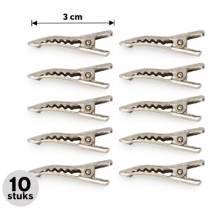haarklemmen-gebogen-DIY-3cm-10-stuks-van-Haarsoires DIY Haarklemmetjes Gebogen 3cm – Metaal – Zilver – 10 Stuks