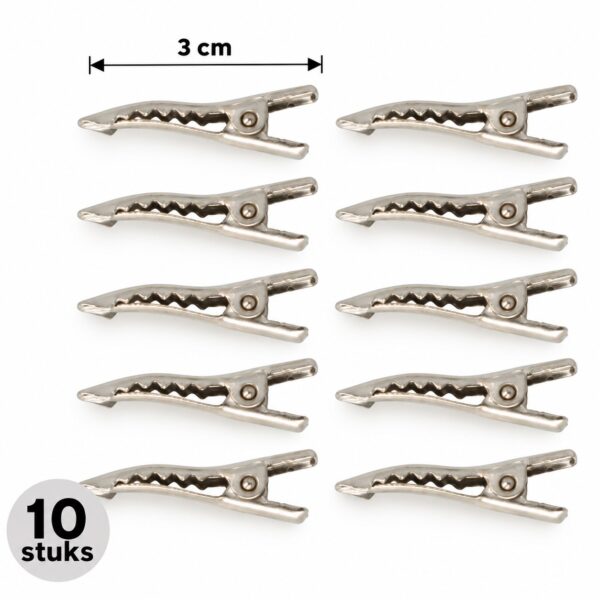 haarklemmen-gebogen-DIY-3cm-10-stuks-van-Haarsoires DIY Haarklemmetjes Gebogen 3cm – Metaal – Zilver – 10 Stuks