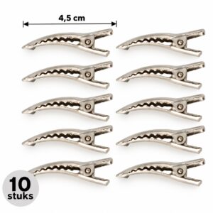 haarklemmen-gebogen-DIY-4,5cm-10-stuks-van-Haarsoires DIY Haarklemmetjes Gebogen 4,5cm – Metaal – Zilver – 10 Stuks