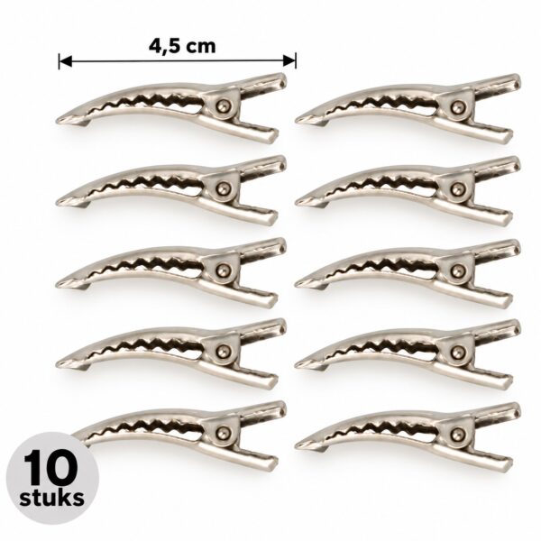 DIY Haarklemmetjes Gebogen 4,5cm – Metaal – Zilver – 10 Stuks