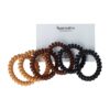 invisibobble bruin zwart 6 stuks_3 Invisibobble Haarelastieken - Telefoondraad - Zwart Bruin Beige - 6 Stuks