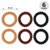 invisibobble-haarelastieken-5cm-beige-bruin-zwart-6stuks-van-Haarsoires Invisibobble Haarelastieken - Telefoondraad - Zwart Bruin Beige - 6 Stuks