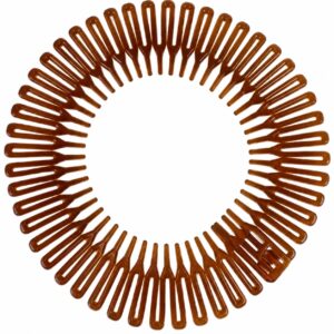 Haarband Kamdiadeem – Zigzag – Flexibel - Kunststof – Bruin