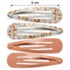 Klikklak Haarspeldjes 5cm - Fantasieprint - Roze Wit - 4 Stuks