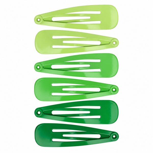 klikklak-haarspeldjes-5cm-groen-6stuks-van-Haarsoires Klikklak Haarspeldjes 5cm - Effen - Groen - 6 Stuks