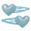 klikklak-haarspeldjes-5cm-hartje-blauw-van-Haarsoires Klikklak Haarspeldjes 5cm - Hartje - Blauw - 2 Stuks