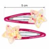 Haarspeld Klikklak 5cm - Ster - Glitter - Roze - 2 Stuks