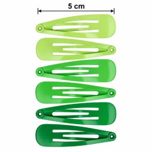 klikklak-haarspeldjes-groen-6stuks-van-Haarsoires Klikklak Haarspeldjes 5cm - Effen - Groen - 6 Stuks
